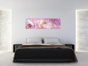 Obraz - Różwa abstrakcja (170x50 cm)