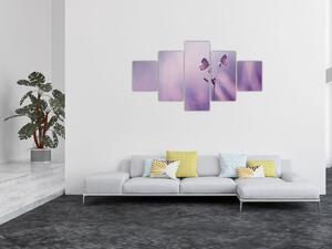 Obraz - Fioletowe motyle (125x70 cm)