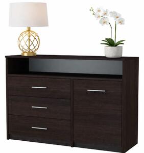 Minimalistyczna Komoda Z Szufladami Wenge R9-M48