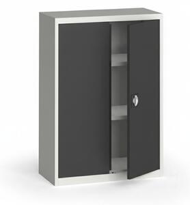 Szafa metalowa, 1150 x 800 x 400 mm, 2 półki, szara/grafitowa