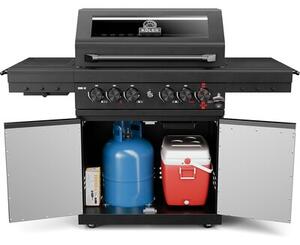 Grill ogrodowy gazowy KOLER Krone S2 Black 21.6 kW 74 x 46 cm