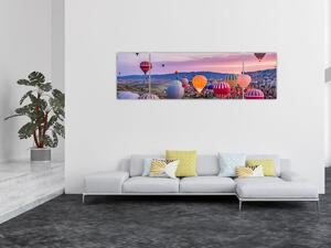 Obraz - Balony na ogrzane powietrze (170x50 cm)