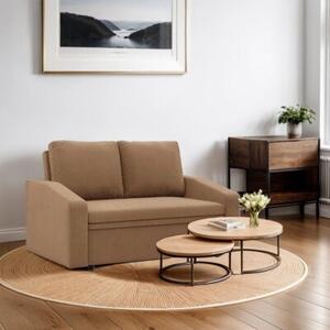 Sofa z funkcjÄ spania, BLOM, Mikrofaza, 148x87x90 cm, cappuccino | TYLETEGOTU