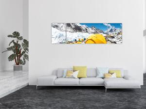 Obraz - Kemping w górach (170x50 cm)
