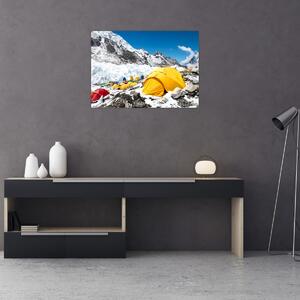Obraz - Kemping w górach (70x50 cm)