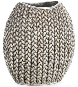 Wazon EUROFIRANY Moli 18 x 12 x 20 cm Srebrny