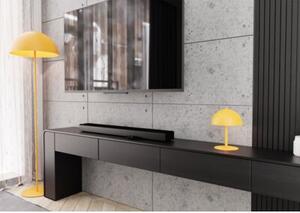 Lampa stojąca podłogowa minimalistyczna pomarańczowa półokrągły klosz 2xG9 8W MOGU Emibig