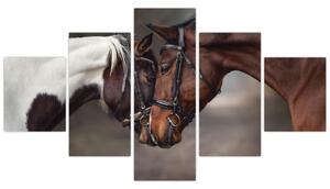 Obraz - Zakochane konie (125x70 cm)