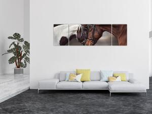 Obraz - Zakochane konie (170x50 cm)