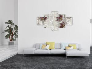 Obraz - Kwiaty dekoracyjne (125x70 cm)