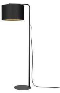 Lampa stojąca podłogowa czarny abażur ze złotym wnętrzem 1xE27 15W Arden Luminex