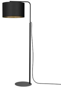 Lampa stojąca podłogowa czarny abażur ze złotym wnętrzem 1xE27 15W Arden Luminex