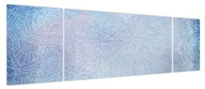 Obraz - Mandale w niebieskim (170x50 cm)