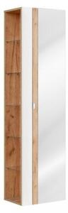 Szafka łazienkowa MILANO / CAPRI 803 45 cm biała z lustrem