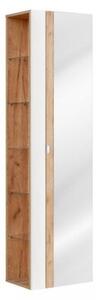 Szafka łazienkowa MILANO / CAPRI 803 45 cm biała z lustrem