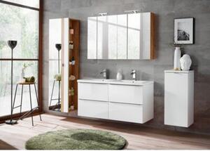 Szafka łazienkowa MILANO / CAPRI 803 45 cm biała z lustrem
