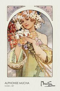 Reprodukcja Flower 1897, Alfons Mucha