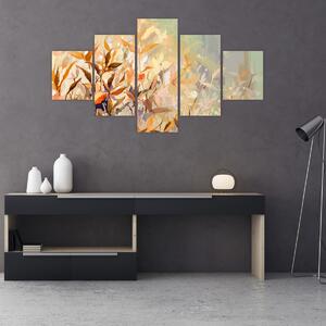 Obraz - Malowane rośliny (125x70 cm)