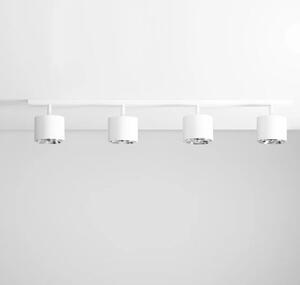 Biała lampa sufitowa Bot 6 - nowoczesna listwa ze spotami