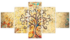 Obraz - Mozaika drzewo życia (125x70 cm)