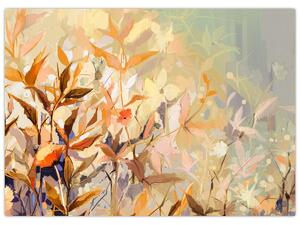 Obraz - Malowane rośliny (70x50 cm)