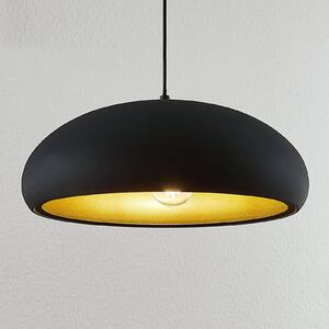 Lindby Metalowa lampa wisząca Gerwina, czarno-złota