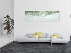 Obraz - Abstrakcja pędzle (170x50 cm)