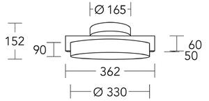 Lampa sufitowa LED Talon marki HerzBlut, szklana, ściemniana