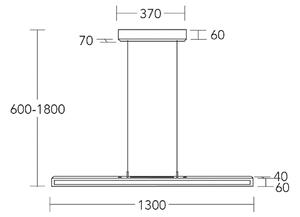 Lampa wisząca LED HerzBlut Karl K, drewno, góra/dół, ściemniana