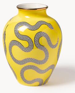 Wazon z porcelany ze złotymi akcentami Eden, W 27 cm