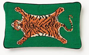 Ręcznie wykonana poduszka dekoracyjna z wełny Tiger