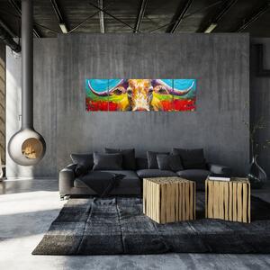 Obraz - Malowana krowa (170x50 cm)