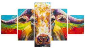 Obraz - Malowana krowa (125x70 cm)