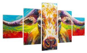 Obraz - Malowana krowa (125x70 cm)