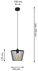 Lampa wisząca retro TORRI W-KM 1345/1 BK-B