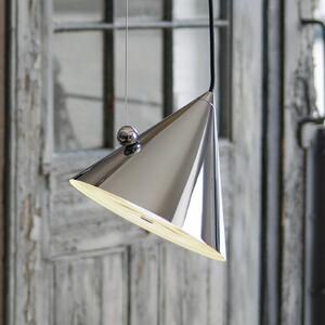 Tom Dixon Lampa wisząca Pose, możliwość ściemniania, chromowy / srebrny, salon / jadalnia, metal, design