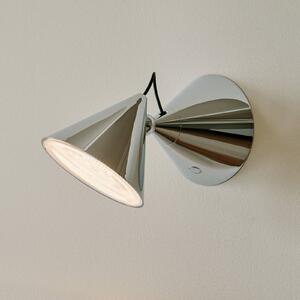 Tom Dixon Kinkiet Pose, możliwość ściemniania, chromowy / srebrny, salon / jadalnia, metal, design