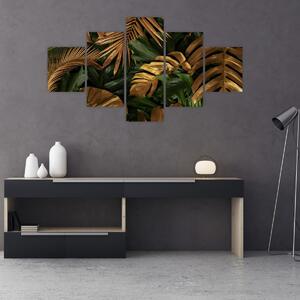 Obraz - Złote liście (125x70 cm)