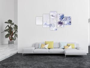 Obraz - Kwiaty, teksturowane malarstwo (125x70 cm)