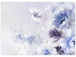 Obraz - Kwiaty, teksturowane malarstwo (70x50 cm)