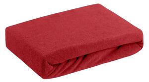 Prześcieradło EUROFIRANY Design 91 Frotte 140 x 200 cm Czerwony