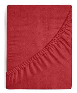 Prześcieradło EUROFIRANY Design 91 Frotte 140 x 200 cm Czerwony