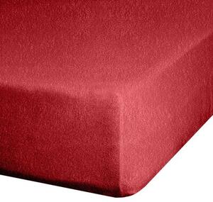 Prześcieradło EUROFIRANY Design 91 Frotte 140 x 200 cm Czerwony