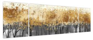 Obraz - Złote drzewa (170x50 cm)