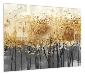 Obraz - Złote drzewa (70x50 cm)