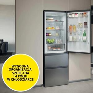 Lodówka HAIER 3D 60 Series 3 HTR3618CNMG No Frost 185cm Srebrna Air Surround Fresh 0°C