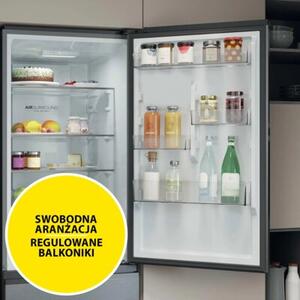 Lodówka HAIER 3D 60 Series 3 HTR3618CNMG No Frost 185cm Srebrna Air Surround Fresh 0°C