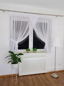 Firana siateczkowa z koralikami 300x150 cm