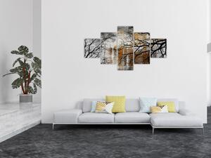 Obraz - Sylwetki drzew (125x70 cm)