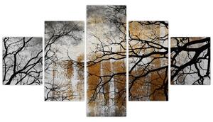 Obraz - Sylwetki drzew (125x70 cm)